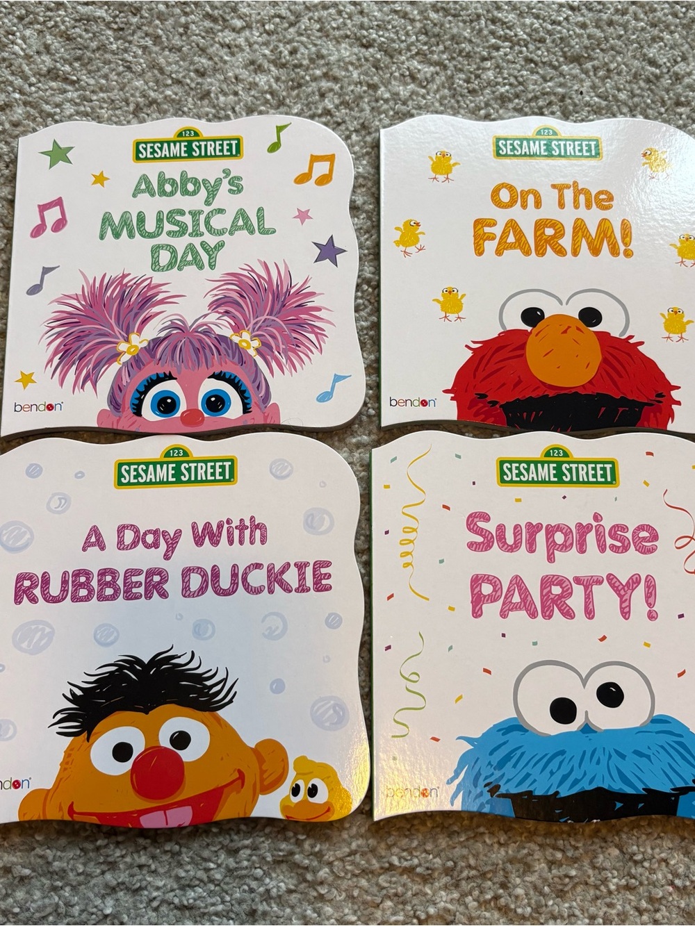 Sesame Street Board Book Set NEW Abby Cadabby Elmo Cookie Monster Ernie Bert